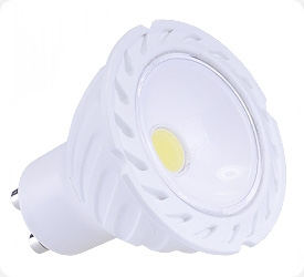 LED žárovka GU10 COB 5W studená bílá CW; 230V; bodová; MAX-LED